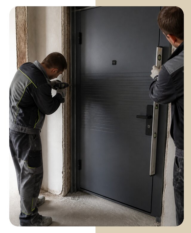Монтаж металлической двери в Рассказове по цене от 4597 р. | ДвериЛегко-Рсз